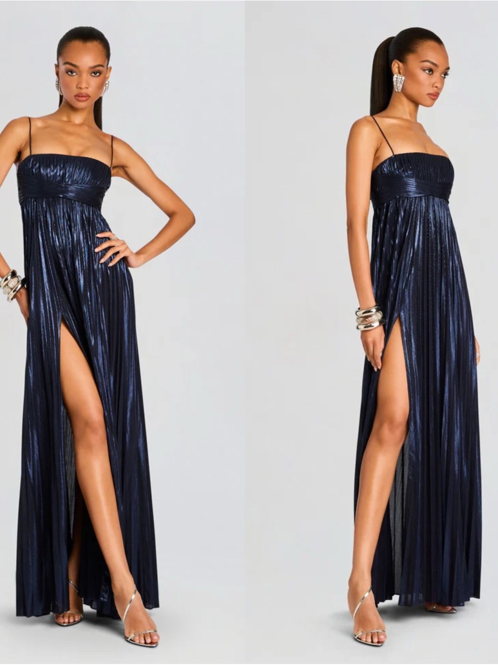 Retrofete Zinnia Lame Navy Blue Metallic Sample